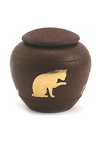 Messingurne 'Katzensilhouette' braun Messingurne 'Katzensilhouette' braun von legendURN