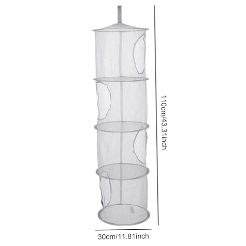 Hanging Mesh Organizer 4 Layer Foldable Heavy Duty Stuffed Animal Storage Breathable Minimalist Hanging Net for Toys Dolls Socks Underwear von legtovt