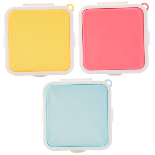 Silikon-Sandwichbehälter, 3pcs tragbare leckere Sandwich-Box-Boxbehälter mit Snap-Off, wiederverwendbare Behälter, Mikrowellen-Spülmaschinen-Safe-Box für Schulbüropicknick von legtovt