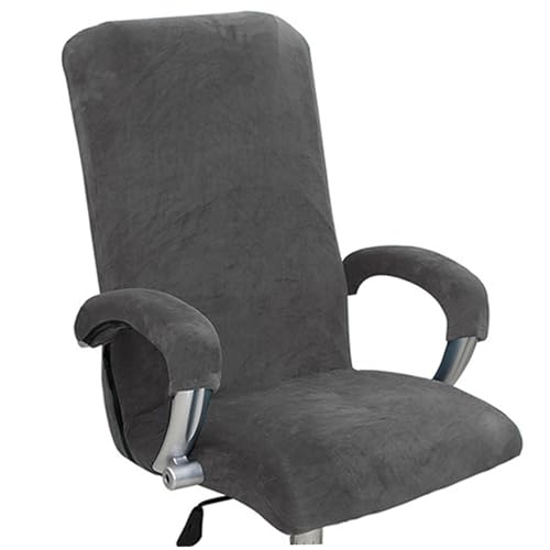 legtovt 1 Set Office Stuhl Deckung, dehnbarer Computerstuhlabdeckung mit Armlehnenabdeckung staubdichtem Waschkomputer mit abnehmbarem Sitz -Protektor von Reißverschluss, GrayOffice von legtovt