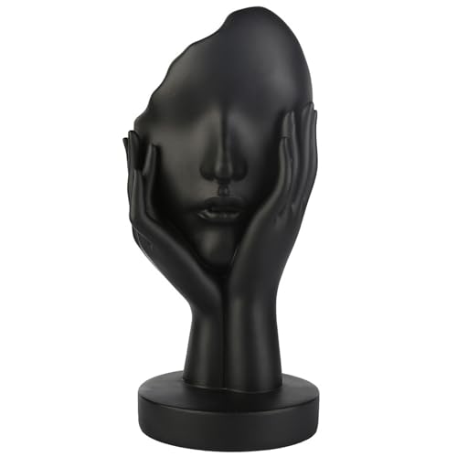 legtovt Moderne Wohnkultur 11.8x5.5x5.1 '' Harz Abstrakter Denker Statue Schwarzer Kunst polierte und Glatte Skulptur mit Stabiler Basis für Wohnzimmertisch und Bücherregal Decormoder Home Decor von legtovt