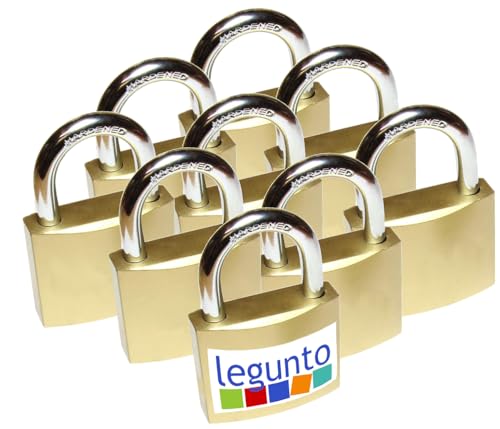 legunto® 9 x Vorhängeschloss gleichschließend. Sehr stabile Vorhängeschlösser gleichschließend Set mit 54 gleichen Schlüsseln. von legunto