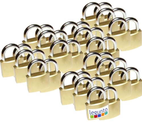 legunto® 36 Vorhängeschlösser – ein Schlüssel für alle - praktisch und sicher - 216 weitere Ersatzschlüssel, passend für jedes der gleichschließenden Schlösser von legunto