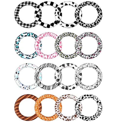 lehua 16 StüCk Silikon-Perlen-O-Ring, 65 mm, Runde Silikonschlaufe mit 2 LöChern, Perlen für die Schmuckherstellung von lehua