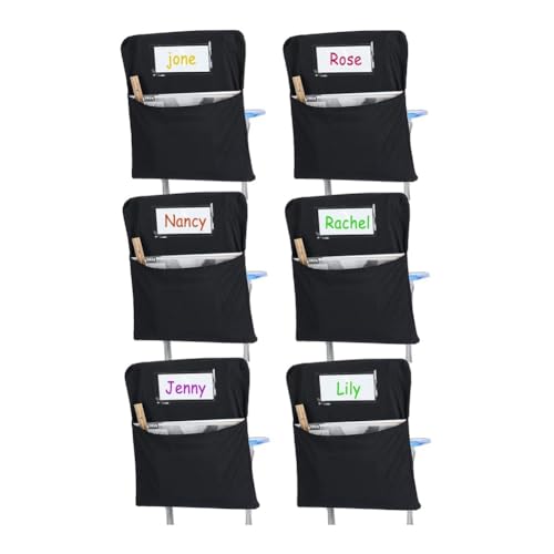 lehua 6-Teilige Stuhl-Aufbewahrungstasche, Stuhltasche, Stuhltaschen für Klassenzimmer, Schüler-Stuhltaschen, Stuhl-Organizer mit Namensschild von lehua