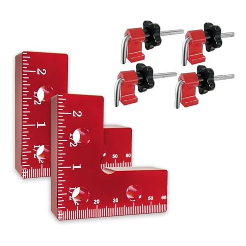 lehua Mini-90-Grad-Positionierungswinkel, 2er-Pack, Klemmwinkel Aus Aluminiumlegierung für die Holzbearbeitung, Klemmmontagewinkel lehua Mini-90-Grad-Positionierungswinkel, 2er-Pack, Klemmwinkel Aus Aluminiumlegierung für die Holzbearbeitung, Klemmmontagewinkel von lehua