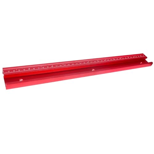 lehua T-Schiene 45 Rutsche mit Mm/-Skala Legierung Rot T-Schienen Schlitz Gehrungsschiene 40 cm Holzbearbeitung Säge Tisch Werkbank Heimwerkerwerkzeuge von lehua
