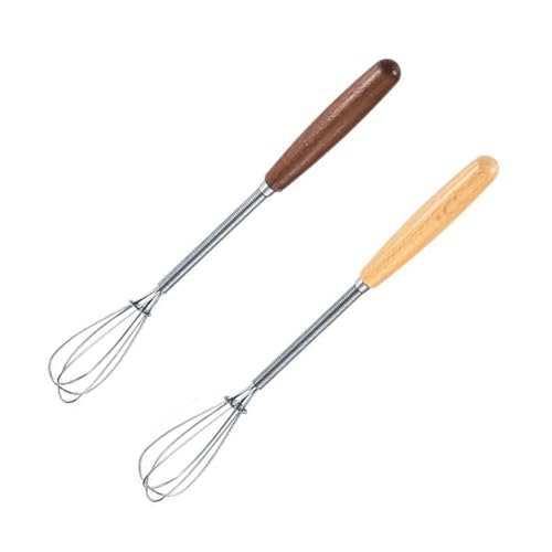 Lelasety Mini-Schneebesen aus Edelstahl, 2 Stück, kleines Draht-Schneebesen-Set mit Holzgriff, Küchen-Eierschlägel, Mini-Handmixer zum Kochen, Rühren, Mischen, Schlagen, 20,3 cm Lelasety Mini-Schneebesen aus Edelstahl, 2 Stück, kleines Draht-Schneebesen-Set mit Holzgriff, Küchen-Eierschlägel, Mini-Handmixer zum Kochen, Rühren, Mischen, Schlagen, 20,3 cm von lelasety
