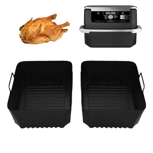 Airfryer Zubehör für Ninja Foodi AF500EU 10,4 L Und anderen Dual Zone Air Fryer, Silikonform für Heißluftfritteuse Zubehör, Silikoneinsatz Air Fryer Accessories für Heißluftfritteuse von lembrd