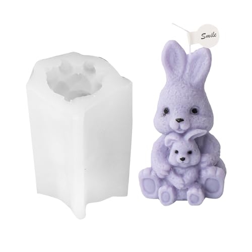 Osterhase Silikonform | Ostern Kaninchen Silikonformen Gießformen | 3D Ostern Hase Kerzenform | Niedliche Silikonform Ostern Für Kerzenherstellung Seifenform Ostern DIY Schokolade Tortendeko von lembrd