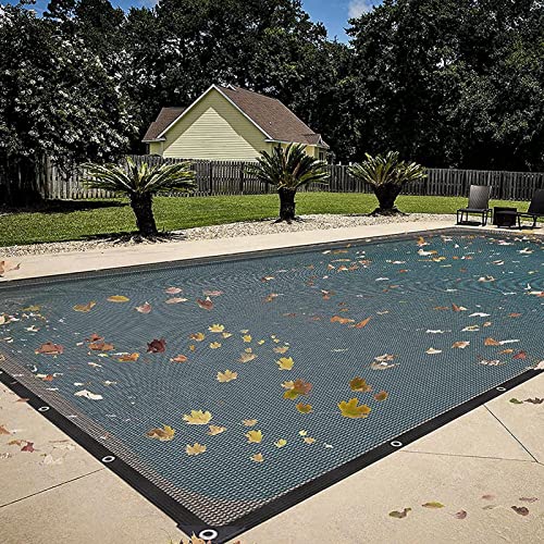 Poolschutznetz Für Rechteckig Pool, 5 X 10M / 6 X 12M Schwimmbad Schutznetz Für Rechteckig Schwimmbad, Winter Mesh Poolabdeckungen, Feinmaschig Netz Poolabdeckung Für In Und Oberirdische Pools von lembrd