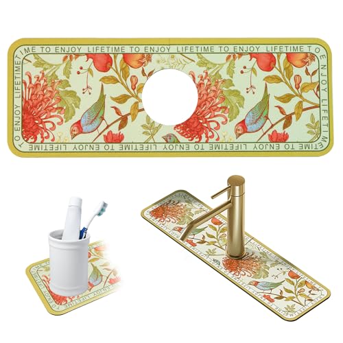 Wasserhahn Abtropfmatte, Spüle Spritzschutz Matte, Saugfähige Wasserhahnmatte, Küchenhahn Wasserfang Matte Wasser Trocknen Pad Starke Absorbierende für Küche Splash Matte Badezimmer, 1 Stück Wasserhahn Abtropfmatte, Spüle Spritzschutz Matte, Saugfähige Wasserhahnmatte, Küchenhahn Wasserfang Matte Wasser Trocknen Pad Starke Absorbierende für Küche Splash Matte Badezimmer, 1 Stück von lemgyiamz