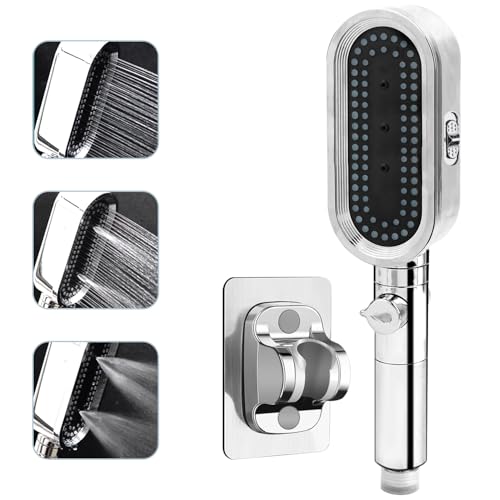Wassersparender Duschkopf Wassersparende Universal mit 3 einstellbaren Modi Handbrause Duschkopf,Leistungsstarke verchromte Regendusche in Groß Handbrause für Badinstallationen,1 pcs Silbrig Wassersparender Duschkopf Wassersparende Universal mit 3 einstellbaren Modi Handbrause Duschkopf,Leistungsstarke verchromte Regendusche in Groß Handbrause für Badinstallationen,1 pcs Silbrig von lemgyiamz