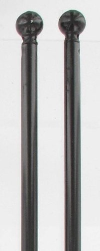 Gardinenstange in Schmiedeeisen, 2er Set, 51048095, ausziehbar, 80-110 cm, Schwarz von lemoinscherdeladeco