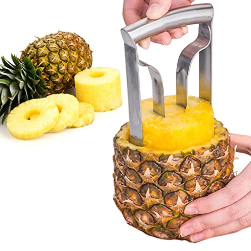 lencyotool Ananas-Schälmaschine aus Edelstahl | Ananasschäler Cutter Slicer Corer Einfache kleine Formen Maschine Küchenwerkzeug für Zuhause | Obstladen Restaurant Supermarkt Scharfe Messer von lencyotool