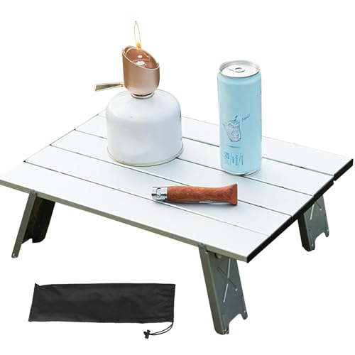 lencyotool Tragbarer Strandtisch, Mini-Klapptisch - Klappbarer Strandtisch, inklusive Aufbewahrungstasche | Stabiler Campingtisch, ultraleichter Tisch aus Aluminiumlegierung für von lencyotool