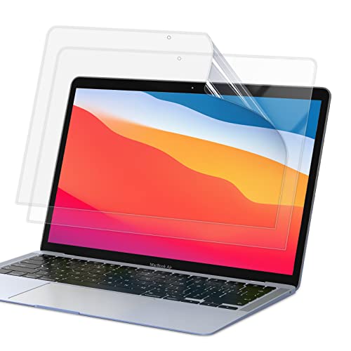 LENTION Laptop Displayschutzfolie Kompatibel mit 2018 2019 2020 2021 2022 MacBook Air 13/13,3 Zoll Modell A2337 M1 Chip / A2179 / A1932 mit Thunderbolt 3 Ports HD Klare Schutzfolie Zwei Packungen von LENTION