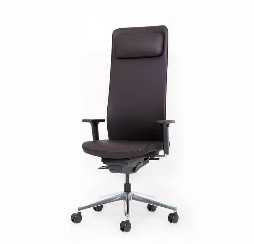 lento Bürostuhl Matrix Ergonomischer LEDER Chefsessel Bürostuhl, TÜV/GS GEPRÜFT, MADE IN GERMANY, 10JAHRE GARANTIE von lento