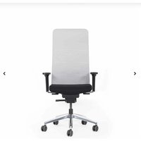 lento agilis matrix MT13 Bürostuhl, 100% Polyester, schwarzer Sitz, hellgraue Rückenlehne, Aluminium-Fußkreuz von lento