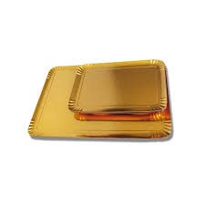 Tablett für Catering, 19 x 28 cm, wiederverwendbar, goldfarben von lepetitmitron