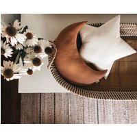 Dekokissen Mond & Sterne | Neutral Kinderzimmer Dekor Handgefertigtes Kissen Aus Baumwolle Fürs - Wählen Sie Ihre Farbe 30 Farben Verfügbar von leptitpapillon