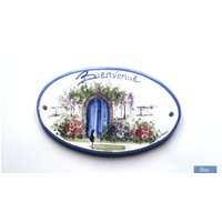 Ovales Hausschild Zum Personalisieren Für Den Außenbereich, Willkommen Ovales Hausschild Zum Personalisieren Für Den Außenbereich, Willkommen von lescarreauxdeLydia