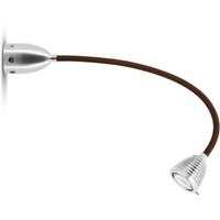 less'n'more Athene LED Wand- / Deckenstrahler, mit Tastdimmer, Flexwelle: lang Flexwelle: Textil braun von less'n'more