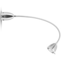 less'n'more Athene LED Wand- / Deckenstrahler, mit Tastdimmer, Flexwelle: lang Flexwelle: Textil weiß von less'n'more