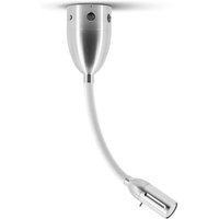 less'n'more Zeus LED Wand- / Deckenleuchte, Flexwelle: kurz Flexwelle: Textil weiß von less'n'more