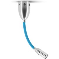 less'n'more Zeus LED Wand- / Deckenleuchte, mit Tastdimmer, Flexwelle: kurz Flexwelle: Textil blau von less'n'more