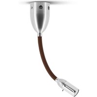 less'n'more Zeus LED Wand- / Deckenleuchte, mit Tastdimmer, Flexwelle: kurz Flexwelle: Textil braun von less'n'more