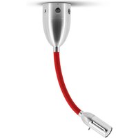 less'n'more Zeus LED Wand- / Deckenleuchte, mit Tastdimmer, Flexwelle: kurz Flexwelle: Textil rot von less'n'more