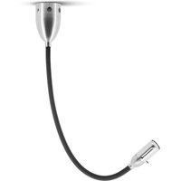less'n'more Zeus LED Wand- / Deckenleuchte, mit Tastdimmer, Flexwelle: lang Flexwelle: Textil anthrazit von less'n'more
