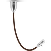 less'n'more Zeus LED Wand- / Deckenleuchte, mit Tastdimmer, Flexwelle: lang Flexwelle: Textil braun von less'n'more
