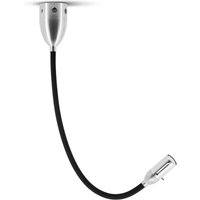 less'n'more Zeus LED Wand- / Deckenleuchte, mit Tastdimmer, Flexwelle: lang Flexwelle: Textil schwarz von less'n'more
