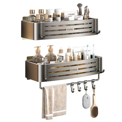 lesulety Badezimmer Organizer Shampoohalter Dusche Badablage Metallregal Wand Regal Badezimmer Ohne Bohren Organizer Dusche Shampoo Halterung Dusch Ablage,3 von lesulety