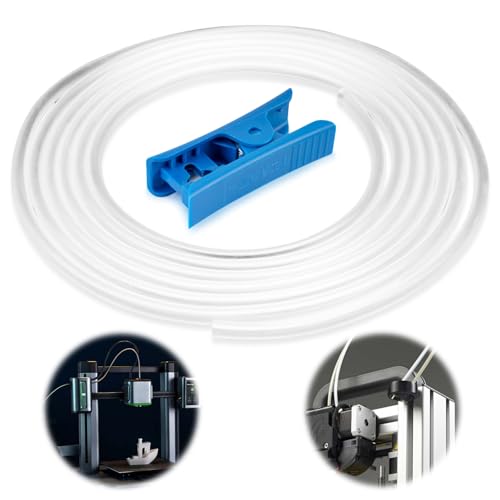 5m Ptfe-schlauch Mit Schneider, Ptfe Schlauch 4mm x 2,5mm, für Direktantrieb Extruder 3d Drucker, Für Bambu Lab A1/a1 Mini/p1p/p1s/x1c Für Creality K1/k1 Max Für Ender 3 V 3 von letcdfer