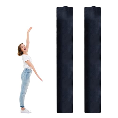 letsinstyle 2 Stück 24 x 116 Zoll großen Teppich Lagerung Taschen schwarz Umzug Tasche gerollt Oxford-Gewebe für Teppiche Lagerung Taschen mit Kordelzug von letsinstyle