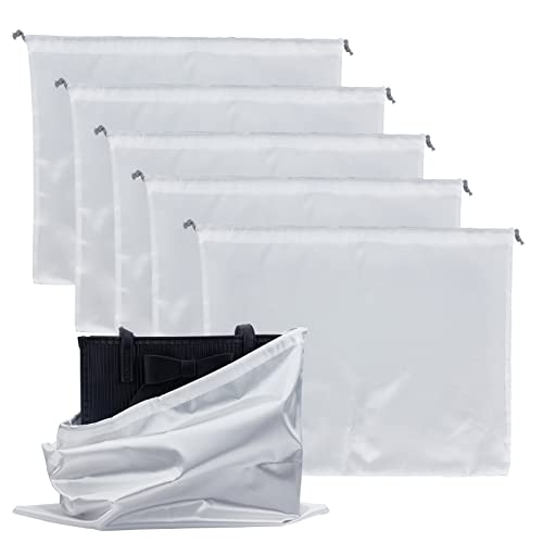 letsinstyle 5 Stück 16 x 20 Zoll Satin Staubdichter Kordelzug Aufbewahrungsbeutel Staubschutzhülle Aufbewahrungstasche Reisesäcke Aus Seidenstoff Mit Kordelzug Große Beutel Für Handtaschen Geldbörsen von letsinstyle