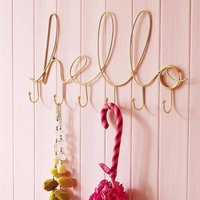 Handgemachte Gold Script-Drahthaken, Individuelle Garderobenaufbewahrung - Coole Buchstabenhaken Personalisierte Aufbewahrung Originelle Haken von DepartmentOfGifting