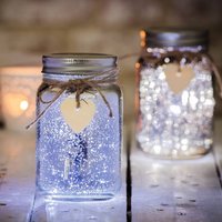 Light Up Jar -Handgemaltes Glas -Nacht Licht-Sparkle Licht-Glühwürmchen Glas-Glitter Glas-Customized - Lichterkette-Kinderzimmer Licht-Geschenk von DepartmentOfGifting