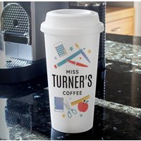 Personalisierte Lehrer Doppelwand Reisebecher - Personalisierte Reise Kaffeetasse-Isolierte Tasse-Kaffee Geschenk-Original Heißgetränktasse von DepartmentOfGifting