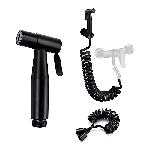 Edelstahl Handbrause Toilette Bidet Sprayer - Edelstahldusche Stoffwindelsprüh Kit für Toiletten, Bidet, Badezimmer Hand Sprüher, WC Duschkopf Brause Waschbecken Schlauch Teleskop, 200CM von letuxaamz