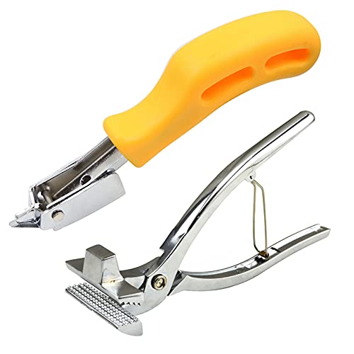 Leinwand Zange+Klammerentferner 2-teiliges Set Professionelle Verstellbar Legierung Leinwand Spannzange Metall-Profi-Abzieher zum Entfernen und Leinwand Spannzange Ölgemälde-Rahmenwerkzeug von letuxaamz