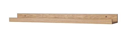 Bilderleiste Eiche L70cm MDF Holz Wandregal Schmal Wanddeko Hängeregal Bilderschiene Galerieleiste von levandeo