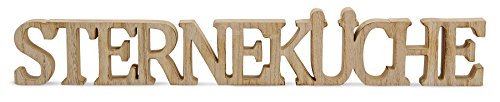 levandeo Buchstaben Sterneküche B x H x T: 59x8x2,5cm Holz Natur Braun Schriftzug Deko Shabby Chic Vintage levandeo Buchstaben Sterneküche B x H x T: 59x8x2,5cm Holz Natur Braun Schriftzug Deko Shabby Chic Vintage von levandeo