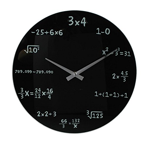 levandeo Designer Wanduhr aus Glas - 35cm schwarz - Mathe Mathematik Mathematic Zahlen Formeln - Design Uhr Glasuhr 35 cm rund levandeo Designer Wanduhr aus Glas - 35cm schwarz - Mathe Mathematik Mathematic Zahlen Formeln - Design Uhr Glasuhr 35 cm rund von levandeo