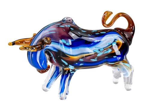 Glasfigur Stier 22x13cm Design Skulptur Bulle Handarbeit Stierfigur Glas Deko Unikat Tier Wohnaccessoire Geschenkidee Kunstobjekt Glasfigur Stier 22x13cm Design Skulptur Bulle Handarbeit Stierfigur Glas Deko Unikat Tier Wohnaccessoire Geschenkidee Kunstobjekt von levandeo