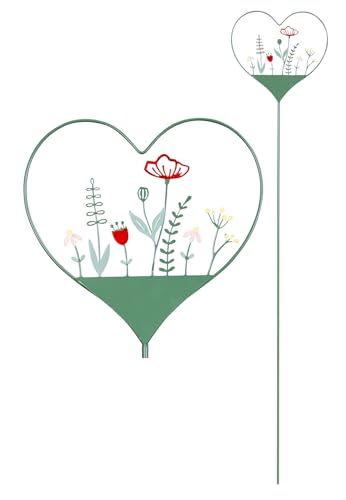 Stele Herz Schild H100cm Grün Metallschild Frühling Wiese Garten-Deko Gartenstele Deko Frühlingsdekoration Gartenstecker Stele Herz Schild H100cm Grün Metallschild Frühling Wiese Garten-Deko Gartenstele Deko Frühlingsdekoration Gartenstecker von levandeo