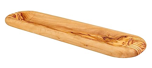 Tablett Holz 43x12cm Olivenholz Ablage Natur Unikat Organizer Küche Servierplatte Tischdeko Dekoration von levandeo